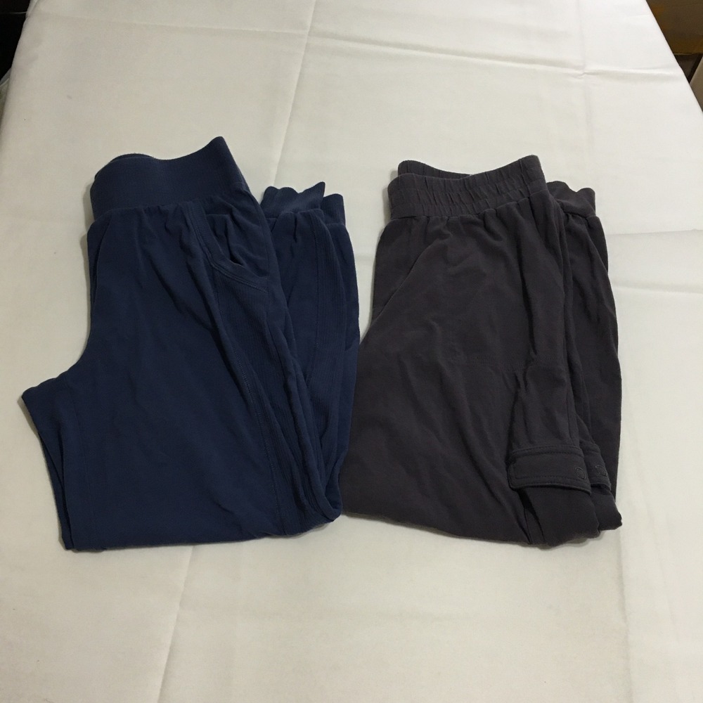 Lot of 2 AnyBody Joggers Womens XS Navy Blue Charcoal Gray Cargo Pocket Lounge